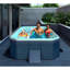 La piscine pliante en PVC (non gonflable) se baigne et se rafraîchit en été, convient au patio extérieur-124929960