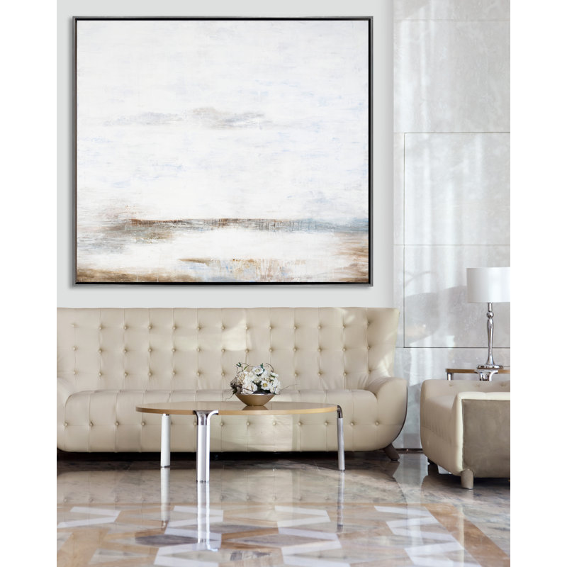 «Hazy Inlet» par Yaffa G - reproduction sur toile, Cadre noir, H 35 po x l 40 po