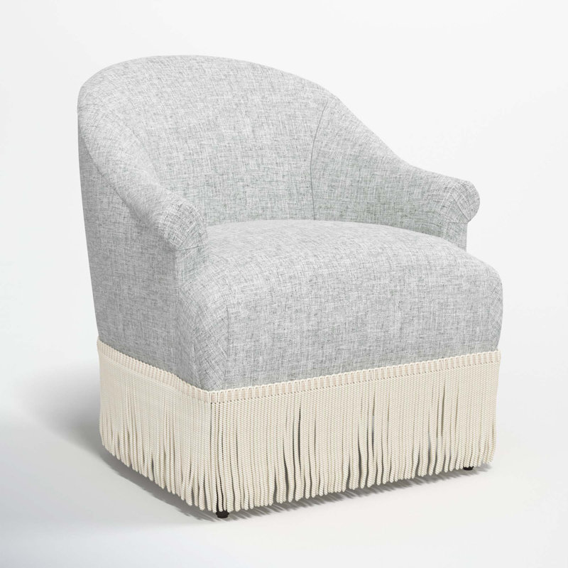 Fauteuil à oreilles Callie, Lin texturé pierre ponce Zuma, Ivoire