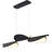 4-Light Black Aluminum LED Pendant With White Acrylic Diffusers