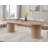 Orlina Extendable Oak Oval Solid Wood Top Dining Table-1755831052