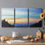 River Valley Sundown - Toile tendue avec châssis de qualité supérieure - Prêt à être accroché-869307480