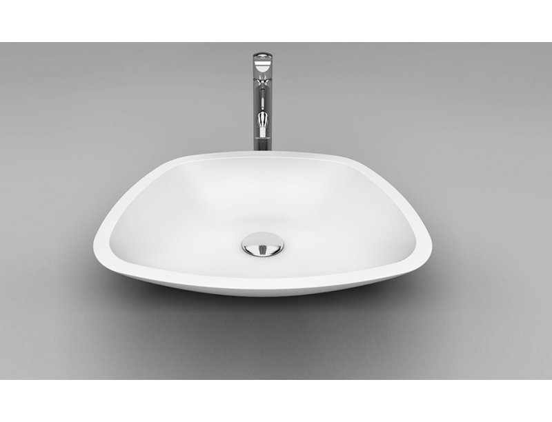 Unique 20.1'' L Bathroom Sink, White Polish