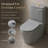Dual-Flush Gray Silent Anti-Odor Toilet (Seat Included)