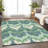 Premium Machine Washable Prisco Green Rug-1774340243