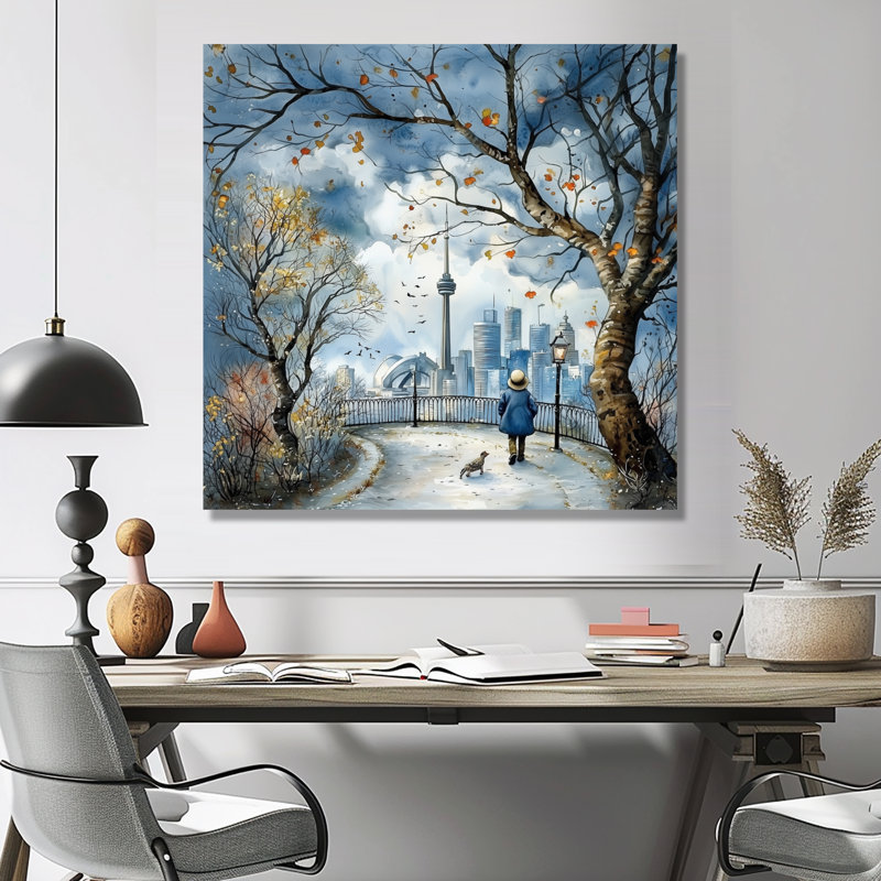 Toronto's Night View of the Cn Tower II - City Toronto, reproduction d'art traditionnelle, 23" H x 23" W