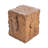 Outdoor And Indoor Stump Shape Mgo Side Table, Brown Finish