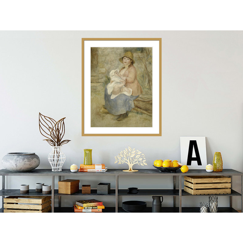 Maternité par Pierre-Auguste Renoir, impression giclée encadrée, H 41,21 po x l 33,5 po