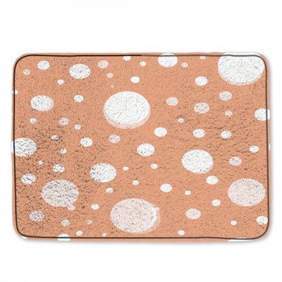 Polka Dots Bath Mat Pattern Bathroom Decor Modern