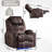SET of 2 Power Recliner Chair with Massage and Heat, Electric Recliners with LED Lights/Lumbar Pillow/Cup Holders/Side Pocket/USB Port, Home Theater Seating for Living Room-994901218