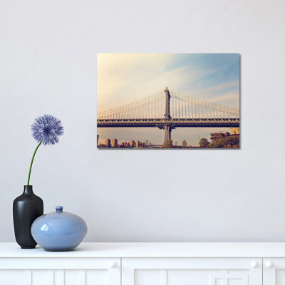 Manhattan Bridge by Ann Hudec - Wrapped Canvas Print