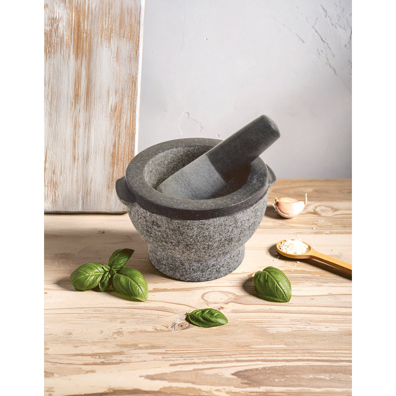 Stoneware Mortar And Pestle Set