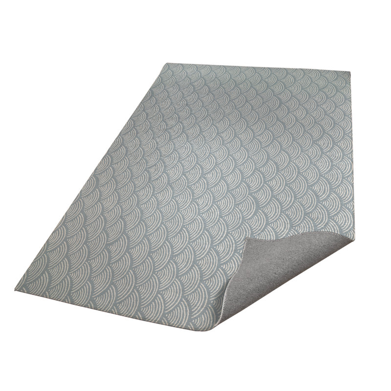 Rolling Waves Kids Play Mat, Slate Blue/Blue, Rectangle 3' x 5'