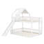 Structure de lit superposé avec glissade et échelle intégrée Wood House-918782128