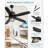 52" Outdoor Ceiling Fans With Lights And Remote Control,IP65 Wet Rated Waterproof Ceiling Fan With 6-Speed DC Motor, Farmhouse Gazebo Fan For Porch Patios Pavilion-1402642289-1402642291
