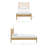 Zane Twin Size Spindle Bed Frame In Light Oak-638095811-638095809