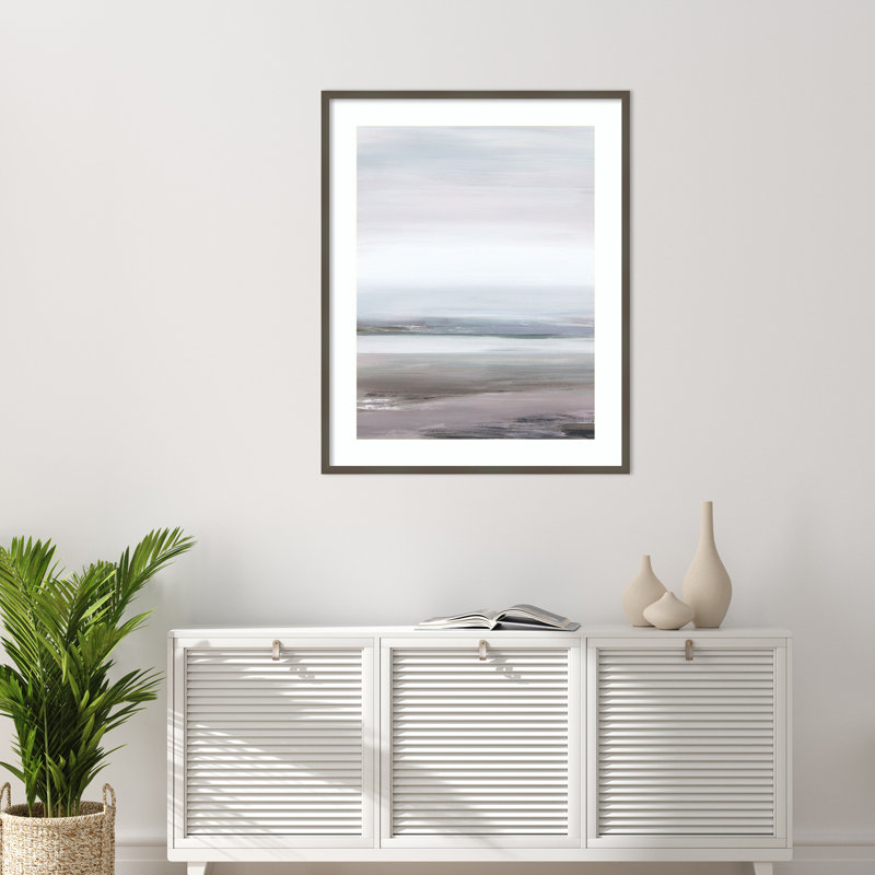 «Neutral Seascape I» par Wood, reproduction d'art encadrée, H 41 po x l 33 po