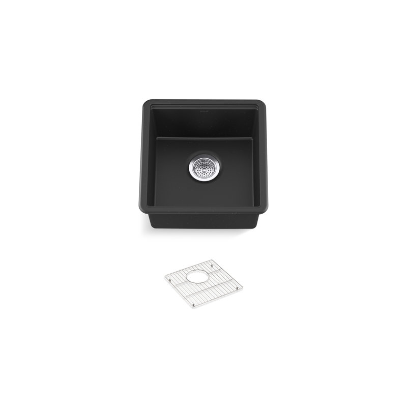 Billings Undermount Bar Sink, Matte Black