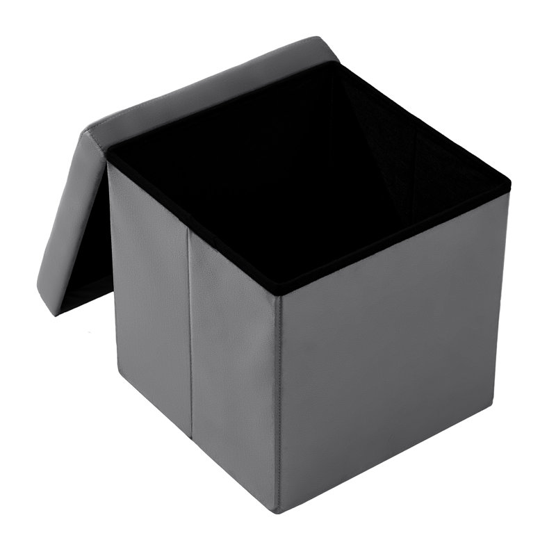 Repose-pieds pliant avec repose-pieds en velours, Gris
