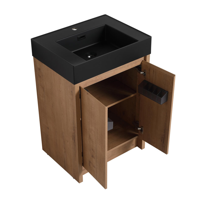 Ensemble de meuble-lavabo simple 24 po Philant, Noir