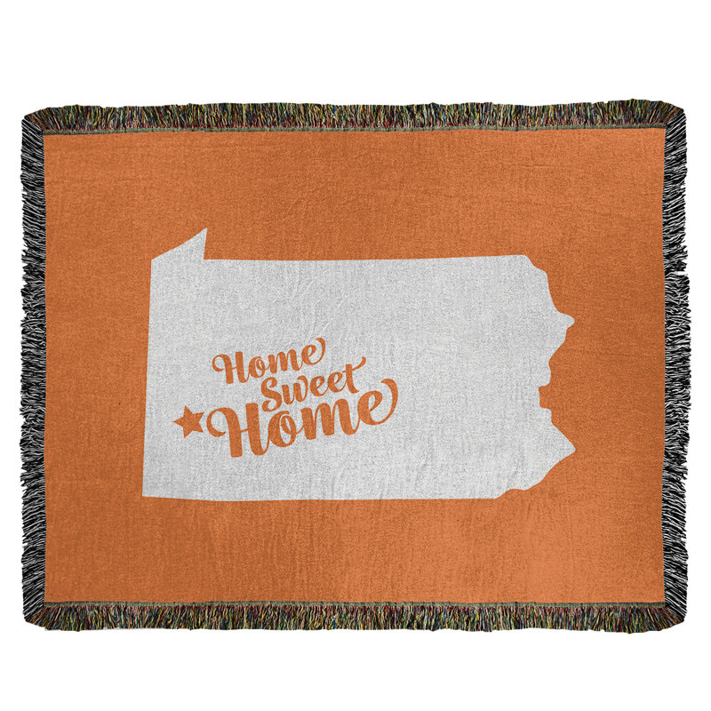 Jeté en coton tissé pittsburgh doux, l 37 po x L 52 po, Orange