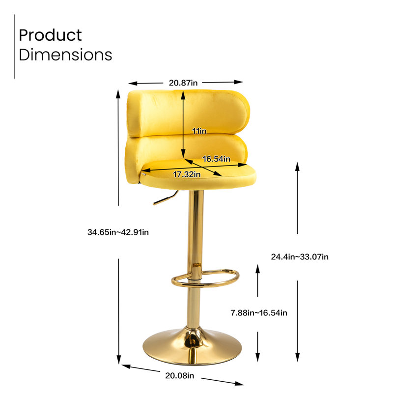 Tabouret Izidor Franoise, Moutarde