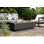 Table de foyer au propane Madison 60 po en travertin avec pare-vent, couvercle de brûleur et housse de réservoir-817226110