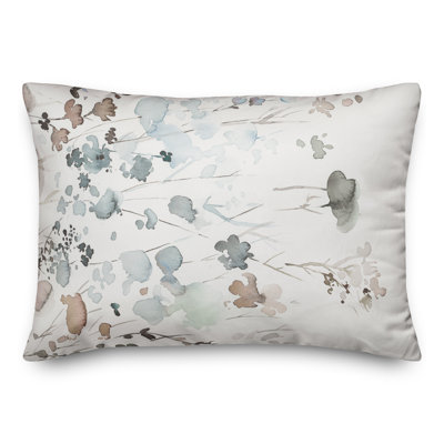 Housse et insert de coussin rectangulaire Watercolor Falling Branches