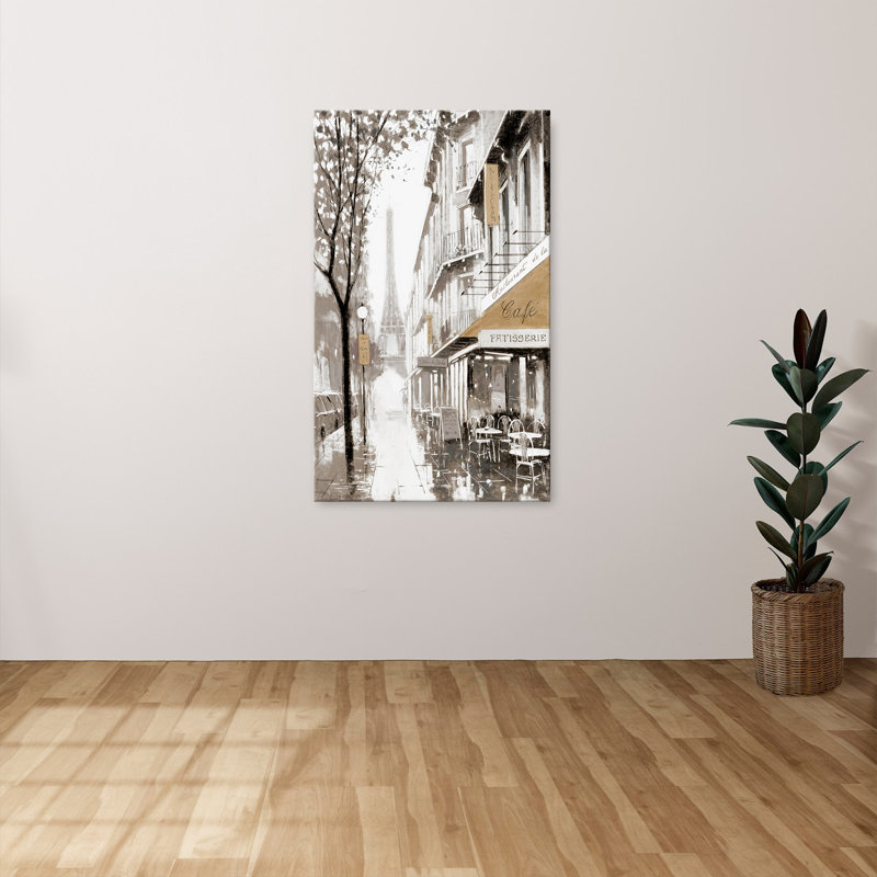 "Stroll Through Paris I" by Anthony E. Orme Print on Canvas, H 30 po x l 18 po x P 1 po