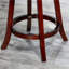 Tabouret de bar pivotant de 30 po en cerisier, tissu beige - Ajoutez une touche moderne et élégante à votre décor pour rehausser votre décor-387376733-387376732