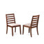 L'ensemble de table de salle à manger se compose d'une table de cuisine carrée et d'une chaise empilable en tissu de polyester brun clair, finition noyer antique.-578817244