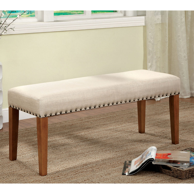 Shearer Linen Blend Upholstered Bench