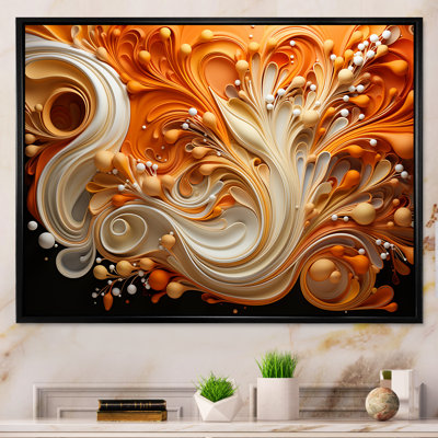 Abstrait flammes de café fluides - formes abstraites, impressions sur toile