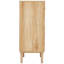 Buffet naturel avec étagères ajustables et style vintage, 80 cm, idéal pour une entrée, un espace de rangement ou toute autre pièce. 2 portes magnétiques, étagères, conviennent à de multiples usages.