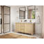Chêne Elizabeth 60 po X P 22 po D Meuble-lavabo double avec 2 po Empira quartz-110320684
