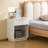 2Pc White Nightstand With One Drawer
