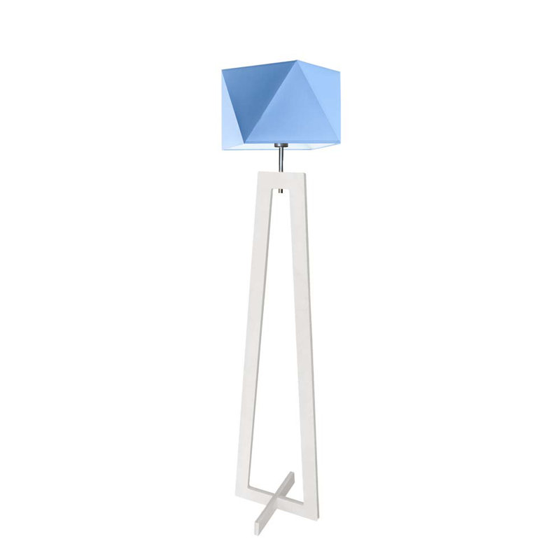 Ayaab 152cm Traditional Floor Lamp, White, Blue