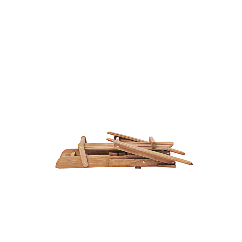 Wooden Outdoor Folding Adirondack Chair Set Of 2, Natural