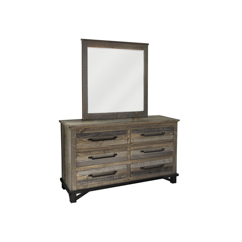 Miroir de commode Sabetha, 35,5 po x 33,5 po