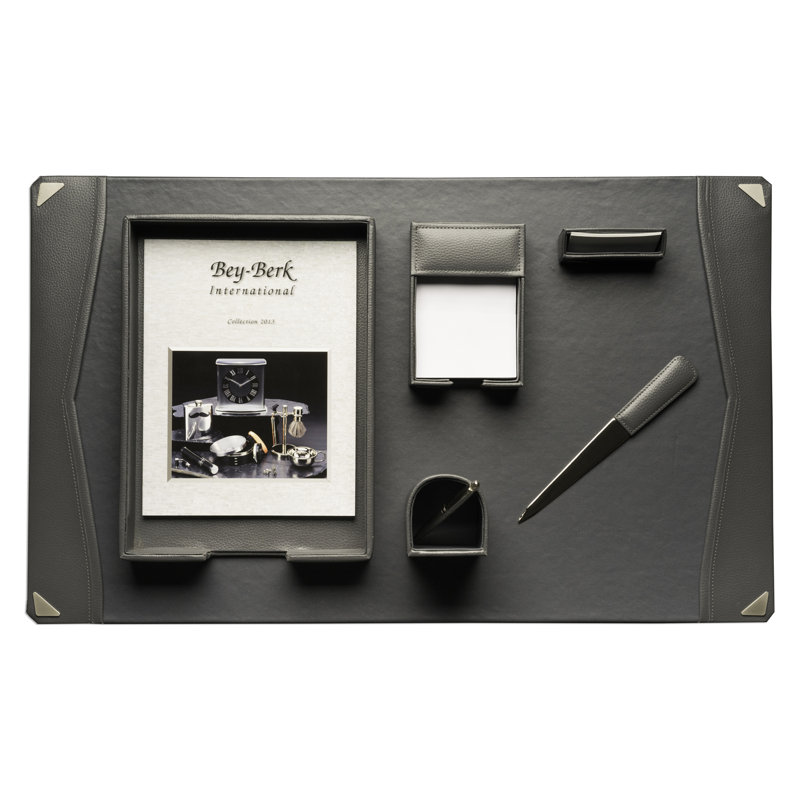 Baumgardner Desk Organizer Set, Grey