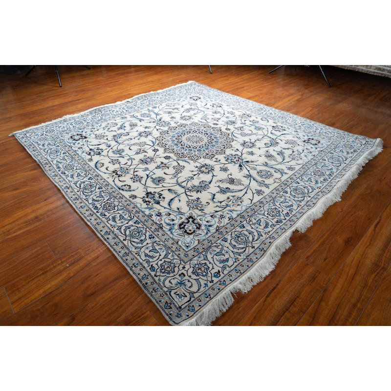 Tapis turc en soie noué à la main 6 x 6