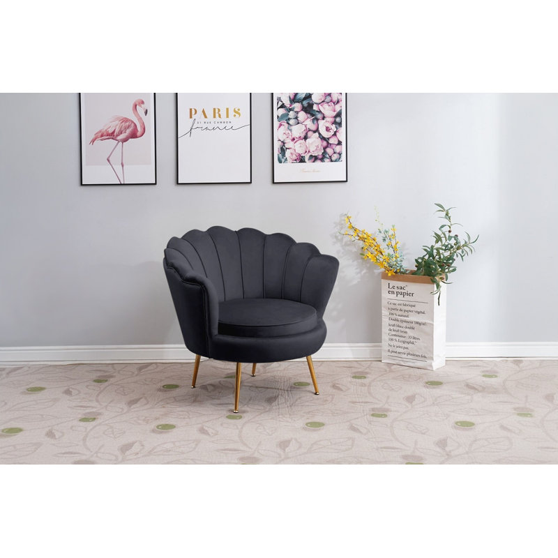 Chaise longue en velours