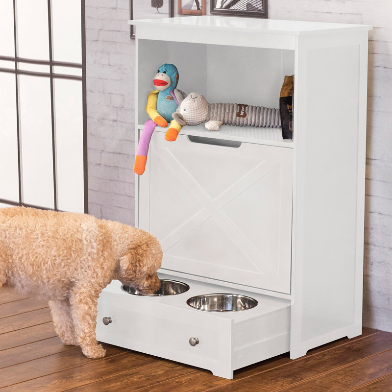 Batton Elevated Feeder, White