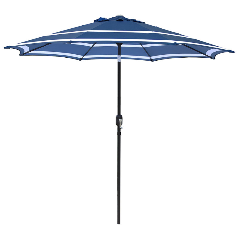 Parasol de marché octogonal 108 "Stegall, Bleu marine / blanc