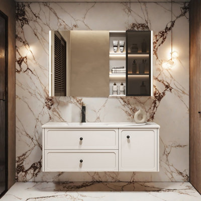 Armoire de salle de bain française moderne et simple