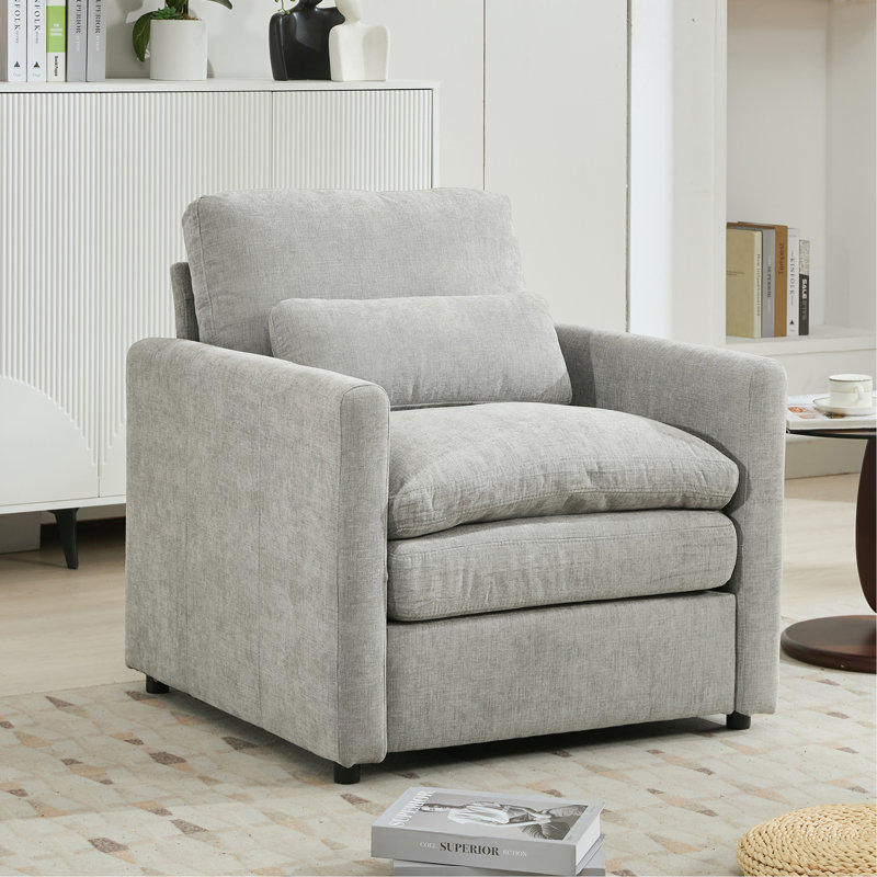 Fauteuil rembourré Cozy, Light Grey