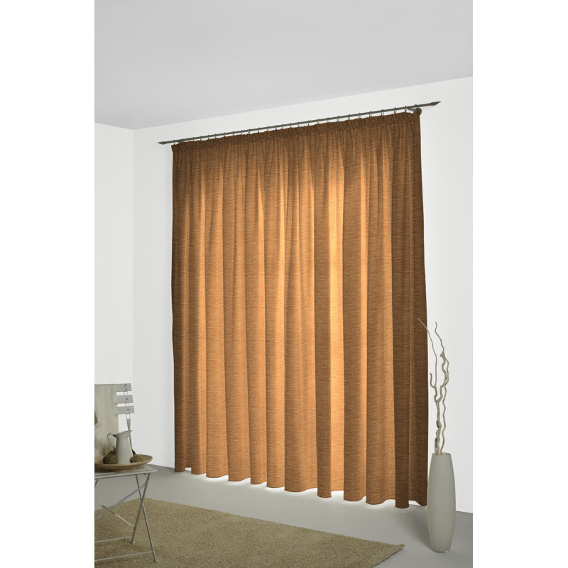 Breedlove Room Darkening Curtain, 245cm H x 132cm W, Red-brown