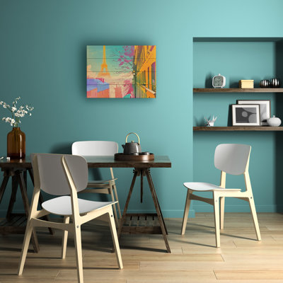 Sasha Paris Colours V Wood Slat Art