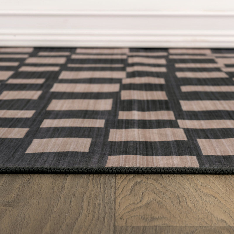 Lipsey Flatweave Checkered Indoor Rug, 5' x 7'