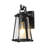 Modern Black Outdoor Wall Lantern Seeded Glass